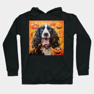 Black English springer spaniel Halloween Hoodie